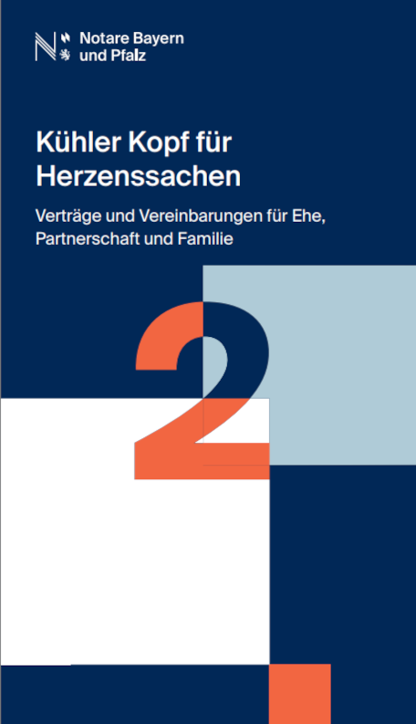 Broschüre mit dem Titel "Kühler Kopf für Herzenssachen"